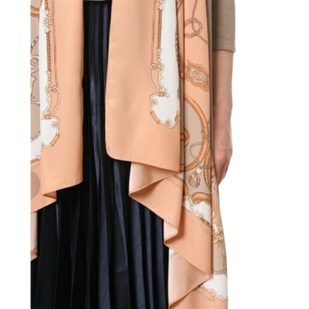 Diagram Grace Continental Luxury Scarf Cardigan Wool Blend Mid Length One Size View 2